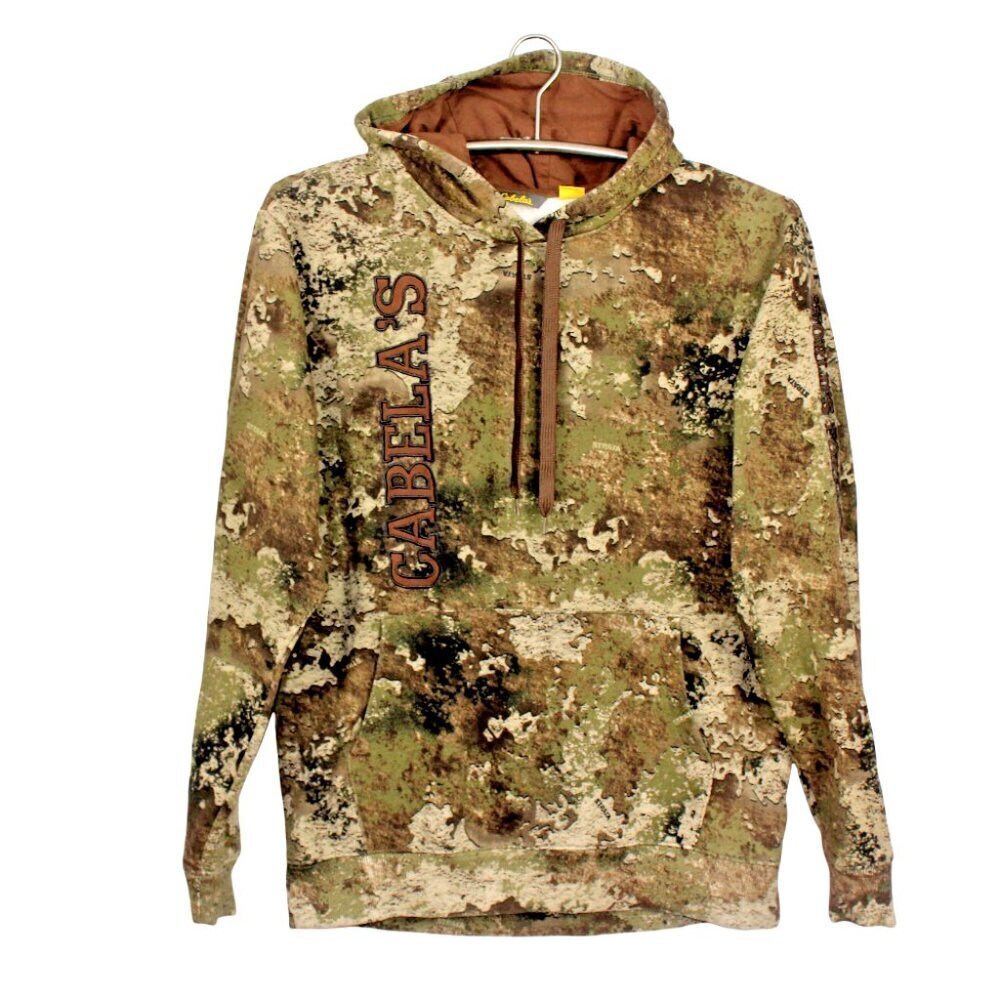 Cabelas Opening Day III Hunting Hoodie Mens Med Camo Green Strata Pouch Pocket